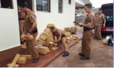 PM DE SANTA TEREZINHA DE ITAIPU APREENDE MAIS DE MEIA TONELADA DE MACONHA