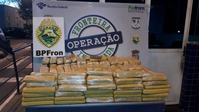 BPFRON, RECEITA FEDERAL E FORÇA NACIONAL APREENDEM MACONHA EM FOZ DO IGUAÇU - PR