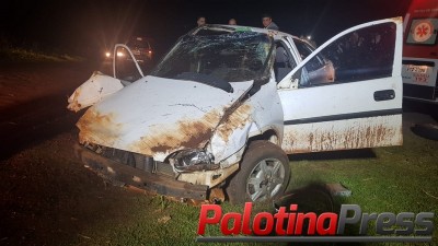 Palotina: Capotamento é registrado na estrada do La Salle